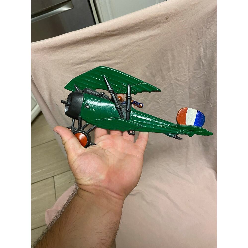 Vintage Sexton Bi-Plane- Double Wing Airplane Cast Wall Hanger- USA 1123